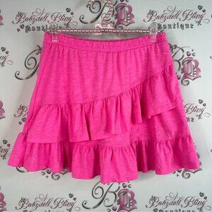 George skort skirt built in shorts neon ruffles frilly Pink Ruffle Skirt